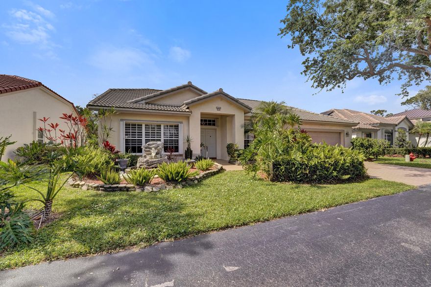 Welcome home!  This beautiful property in the exclusive gated community of the Oasis of Palm Aire offers a privledged lifestyle.  Excellent location, close to the Turnpike, restaurants, shopping, golf, and a short drive to the beach.  This four bedroom, three full bathroom home has an open floor plan, entertaining kitchen, formal dining room, and a two car garage.  The property also features an open patio that overlooks a scenic creek and views of the Palm Aire golf course.  Enjoy grilling and watching the golfers!  There is a spacious primary bedroom and two closets, large primary bathroom with separate shower and tub.  Close to all the community ammenities.