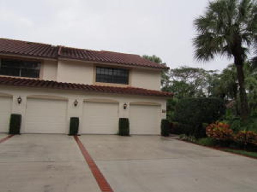 This 3 bed, 2 ½ bath corner unit is in excellent condition.  Redone kitchen with stainless appliances, wood cabinets, and custom granite counter.  24” new tile flooring throughout.  First floor has new 6” baseboards.  Large master bedroom includes an updated dressing area with wood cabinets and granite counters.  Patio has been glass enclosed and is now part of the living room with great view of the lake.  A/C handler 8 years old.  A/C compressor 2 years old.  A beautiful unit. Boca Pointe country club has incredible optional al-a-carte membership plans available without having to purchase equity.  Boca Pointe is a club where you can define your life in a non-mandatory country club.  Define your membership:  social, golf, tennis.  Define your time:  3 months to 1 year.  Best deal in Boca for country club living.  Enjoy this active tennis, golf, and exercise lifestyle including clubhouse, exquisite dining room, valet parking, state-of-the art fitness center, aerobic & spinning classes, private trainers, heated pool & Jacuzzi & so much more!  Great central Boca location for malls, restaurants, and beaches.