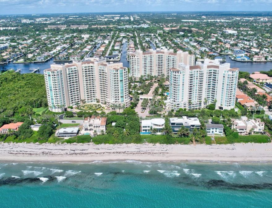 IMMACULATE CORNER APARTMENT WITH AMAZING PANORAMIC VIEWS OF OCEAN, INTRACOASTAL AND CITY.A TRUE THREE BEDROOM WITH THREE AND A HALF BATHS. DESIGNED AND FURNISHED BY P & H INTERIORS. SOME OWNER FINANCING IS AVAILABLE. BEING SOLD COMPLETELY FURNISHED READY TO MOVE IN. TWO GARAGE PARKING SPACES INCLUDED WHICH IS A REQUIREMENT AT TOSCANA IF YOU HAVE TWO CARS. NEW AC UNIT AND HOT WATER TANK.