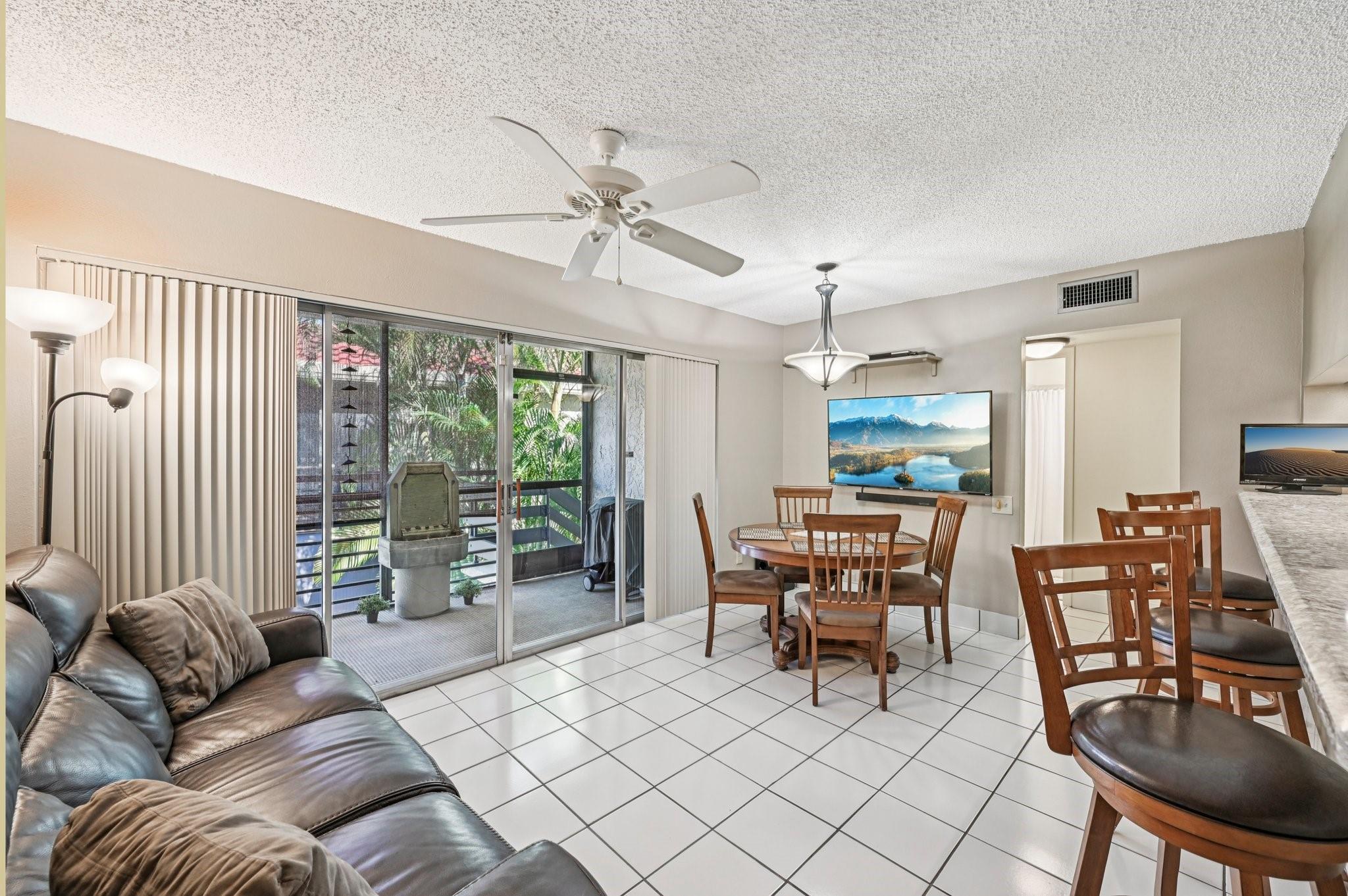 Must-see amazing Eastside location! 1,170 sqft 3/2 split floor plan, updated kitchen & baths, quartz counters, high-end appliances, bar opens to family room, primary bedroom w/walk-in closet, 2nd & 3rd Bedrooms W/ closet systems, W/D in unit, screened in patio W/ private entrance. Updated plumbing/electrical, tankless water heater, generator hookup, & storm accordion shutters. Minutes from Lauderdale by the Sea, Wilton Manors, I-95 & FLL Airport. Private gate to Northridge Center with Publix, Dollar Tree, UPS Store, Youfit Gym, & restaurants. 40-year inspection complete. New 2024 roof, paint, & concrete restoration. 24-hr guard-gated community. Amenities include, 2 pools, gym, sauna, clubhouse, & laundry. Assigned space, & lots of guest parking. Furniture included. All offers considered!