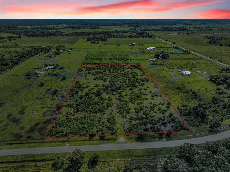 Build your dream home, ranch, or agricultural retreat on this high and dry 10-acre parcel in Okeechobee. Located on a paved road with gated access, the property is mostly cleared with natural vegetation, offering wide-open views and privacy. Ideal for livestock, farming, or custom estate living with no HOA restrictions. Zoned agricultural (verify with county). Enjoy peaceful country living just a short drive from downtown Okeechobee, schools, Lake Okeechobee boat ramps, and the Turnpike. Whether you're looking to invest, homestead, or escape the city, this land offers endless potential in a growing rural market. Only a short drive to Port St. Lucie or Fort Pierce - 45 minutes to the beach, 25 minute drive to the new largest surf park (Koa bay) project set to open in 2026.