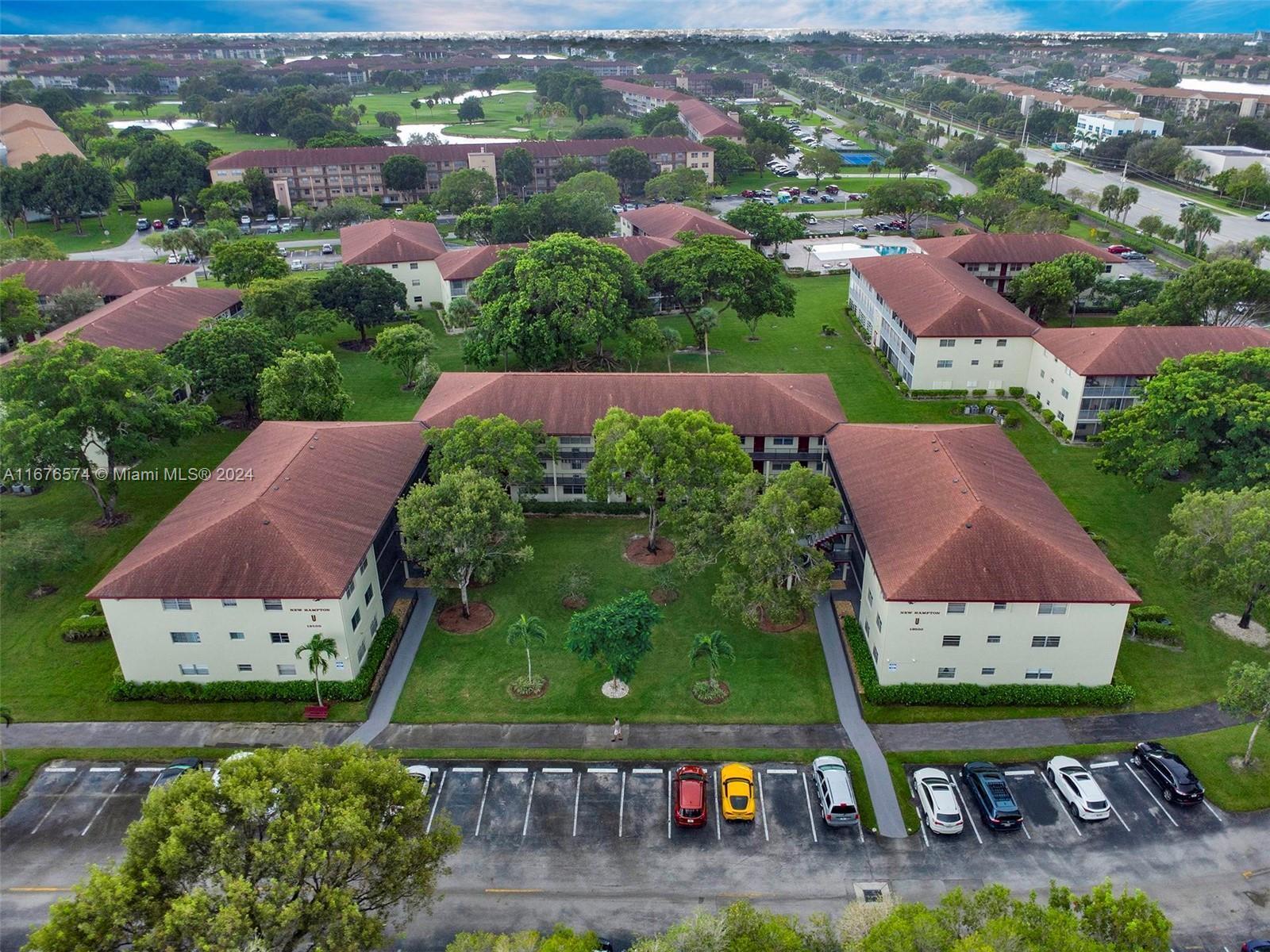 Beautiful 2BD/1.5BA Corner Unit, 1st Floor, 55+ CommunityMove-in ready first-floor corner unit with 2 bedrooms and 1.5 bathrooms in a well-maintained 55+ community (only one resident must be 55+). Features include newer appliances, freshly painted interior, updated bathrooms, new kitchen sink and faucet, and newer HVAC system. Light and open kitchen with a garden-view window. One assigned parking space and plenty of guest parking.Enjoy resort-style amenities: golf course, pool, clubhouse with activities, and courtesy bus to local malls, grocery stores, and more. Gated community with two secure entrances. Conveniently located near major highways and Pembroke Lakes Mall for shopping and dining. Bring all your buyers. They will love the unit.