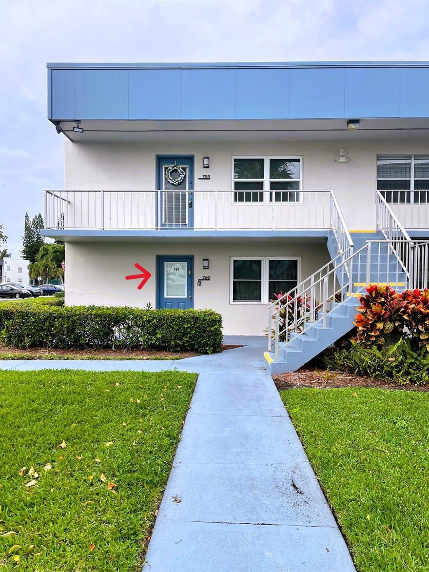 Welcome to your paradise at 769 Normandy Q Trail, Delray Beach, FL 33484! This 55+ community gem offers luxury and safety with impact windows, Category 5 Impact Front entrance Door, and a freshly replaced A/C (2023). Enjoy culinary delights with new stainless steel kitchen appliances. Conveniently located on the first floor, this corner unit promises both privacy and accessibility. Indulge in resort-style living with clubhouse, gym, main pool, and golf course just steps away. Nearby bus stops offer easy access to shopping centers. Practical upgrades include a new water heater (2022). Experience the best of Delray Beach in this charming retreat. Don't miss out—schedule your showing today!