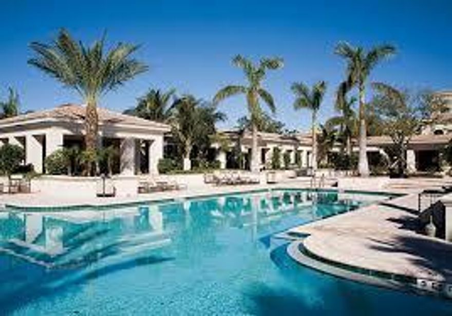 This 3 bedroom resort-style gated condo with screened patio with  amazing water view features a beautiful swimming pool, spa, fitness center, sauna, steam room, billiards, pickleball courts,  indoor basketball court, bike storage,  and walking trails. conveniently located near shopping, restaurants, movie theater, beaches, ball fields, and more.  Electric vehicle charging stations onsite. Must have a 630 or higher credit score per HOA.  Features large laundry room in unit with full size washer & dryer