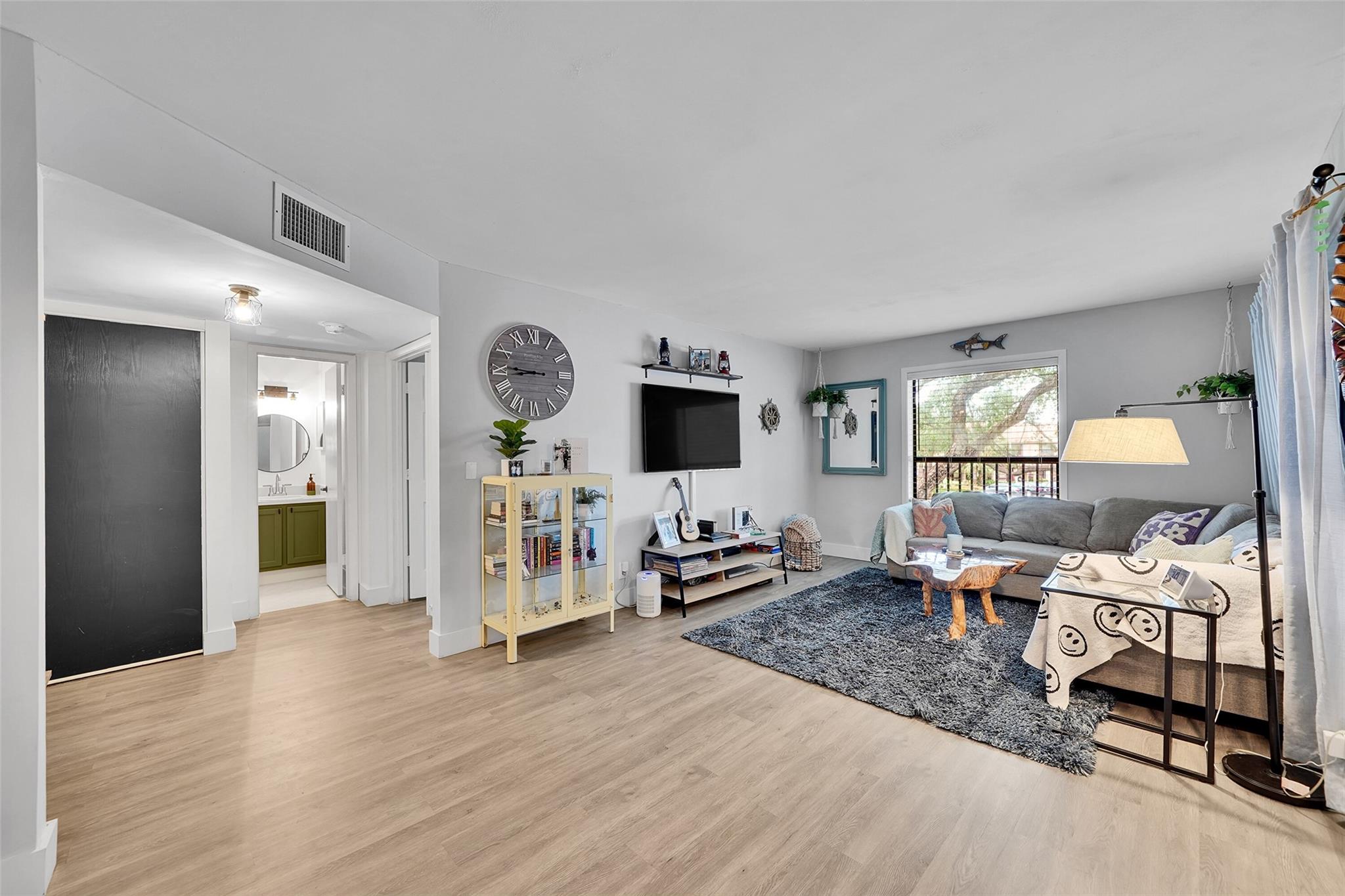 Beautiful 2BR/2BA condo in the desirable all-ages community (Karanda III) of The Township, overlooking the sparkling community pool! This 2nd floor unit (no elevator) features a split-bedroom floor plan with tasteful décor and luxury vinyl plank flooring throughout. Enjoy cooking in the updated kitchen with sleek black appliances and granite countertops. No popcorn ceilings in the living and dining areas add a modern touch. Includes one designated parking space (#98)with plenty of guest parking available. Experience the perfect blend of comfort, convenience, and community amenities in this move-in-ready home! Orientation for Karanda only does one every 3rd Fri. of the month.