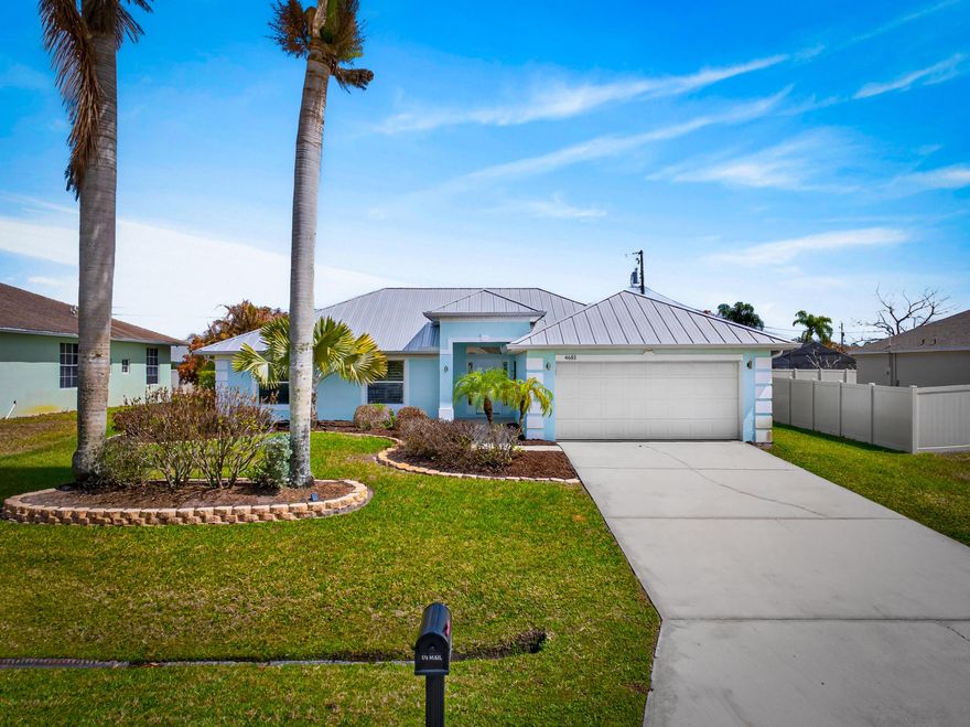 Welcome to this beautifully upgraded 3-bedroom, 2-bath pool home with a 2-car garage plus den/office. Built in 2006 with sturdy CBS construction, this home features 1,809 sq. ft. of living space and thoughtful updates throughout--making it truly move-in ready. Inside, you'll find stylish upgrades, plantation shutters, and updated flooring (2024) that create a clean, modern feel. Step outside to your private backyard oasis with a saltwater in-ground pool, new pool screen enclosure (2024), new pool pump, new pool filter, new irrigation pump, fruit trees, raised garden beds, and recently installed brick pavers--perfect for entertaining or unwinding. The yard is fully fenced and lined with lush palm trees, delivering ultimate privacy and a true Florida vibe. Big-ticket items are already handled, including a metal roof (2022),A/C (2021), and water heater (2023). Enjoy the freedom of NO HOA and an unbeatable location with easy access to I-95 and the Turnpike. Just minutes from Woodland Trails Park, featuring a playground, dog park, walking trails, and fitness stations, and close to The Shoppes at Veranda Falls with Publix and several dining options nearby. This home checks all the boxes--updates, privacy, location, and stress free lifestyle. Schedule your private showing today!