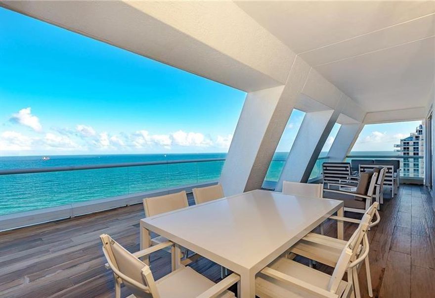 Amazing SOUTHEAST CORNER 2/2 w/ (3) OCEANFRONT TERRACES=676 sq. ft. (one of the largest in the building-MUST SEE 3D tour to appreciate the difference!!) Stunning views seem as if your are floating above the beach & ocean! Conrad® Fort Lauderdale Beach is luxury living at it's best! This is a FULL SERVICE building: daily housekeeping, twice a week laundry service & 24 HR 3-car VALET, POOL SERVICE & BAR, BEACH SERVICE, AIRPORT SERVICE, 5-STAR RESTAURANT, SPA & LUCRATIVE CONDO-TEL LEASING PROGRAM!! This unit qualifies for FLORIDA HOMESTEAD!! Completely TURN-KEY FURNISHED by STEVEN G. DESIGN, hi-end appliances, lavish bathrooms, & BRANDED FINISHES make this unit one of the MOST POPULAR!! Located next door to the new FOUR SEASONS & right in the middle of everything! DON'T MISS THIS ONE!!