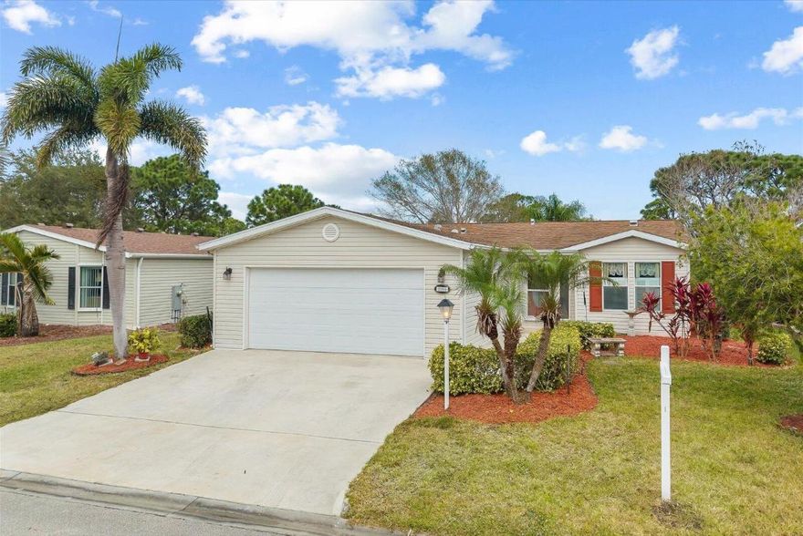 What a deal, what a deal!! 2 bedroom with a den/office AND a 2 car garage in Savanna Club on the Preserve. Motivated Seller. Formal living room or formal dining area...you decide, a spare room for a den/office space, a back screened lania on the Preserve with a serene, private feel. Over 1500 sq.ft of living space. Add your loving touches to make this one YOUR home. Savanna Club boasts 3 clubhouses all with pools, exercice areas, and libraries. We even have an 18-hole golf course, an on-site restaurant and a theater for tribute bands! Numerous clubs and activities to keep up your active 55+ lifestyle. HOA includes cable, internet, trash and access to common areas. Land Leased Property