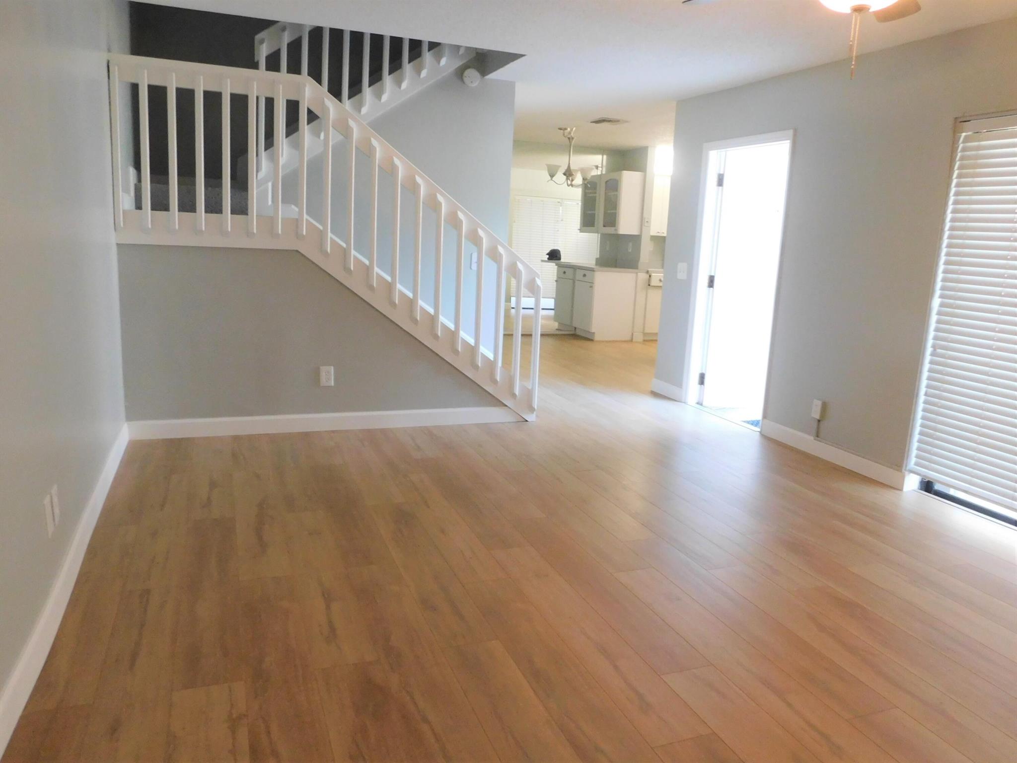 Perfect location near Lawnwood hospital, doctors' offices and downtown Fort Pierce. Two bedroom, townhome with bedrooms on the second floor. Laundry and half bath is on main floor with large open living room and kitchen. Nice screened patio entrance. Available May 1, 2024. 1 pet less than 20 pounds considered.