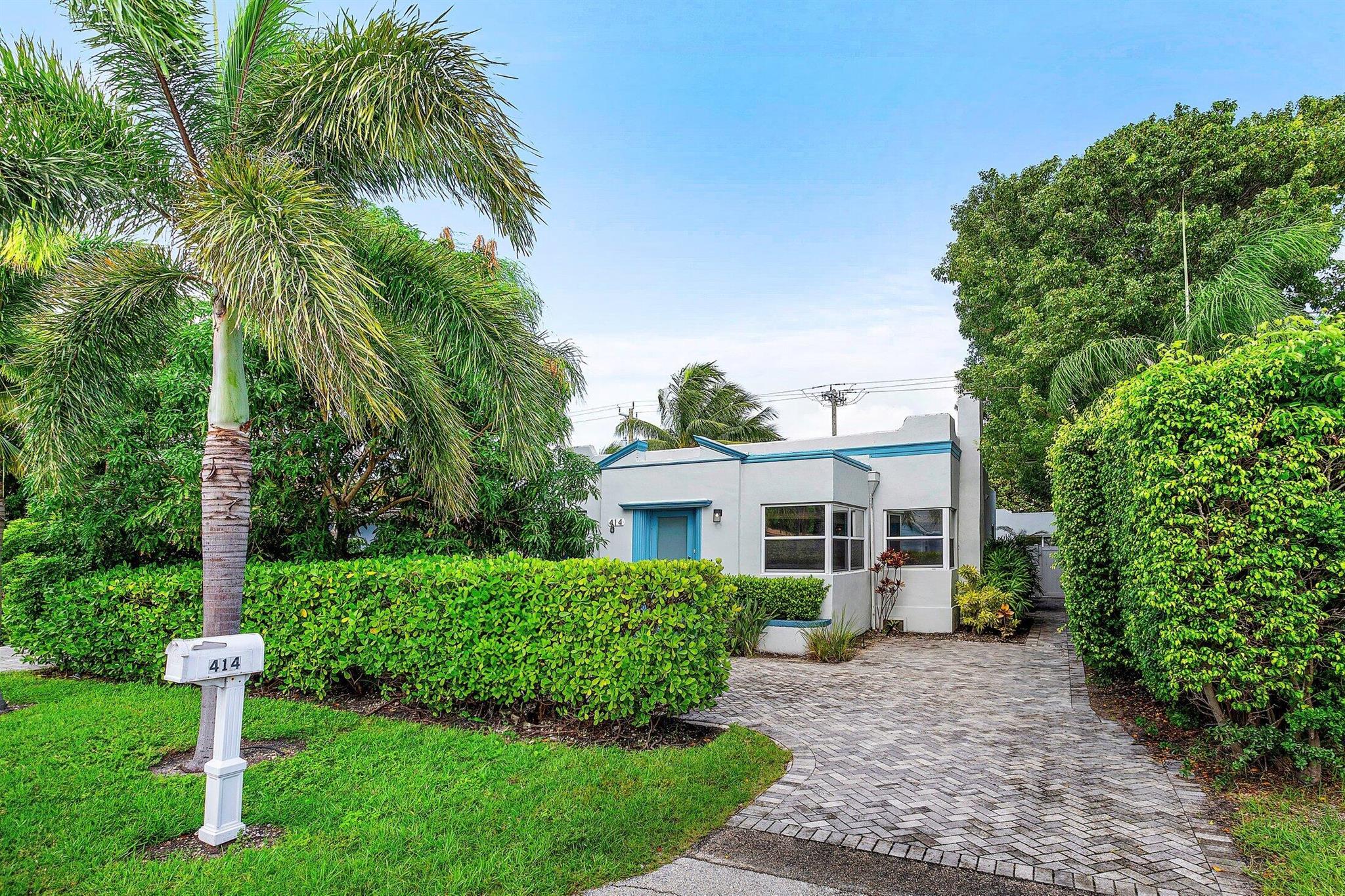 Incredible Furnished Rental near Downtown. Totally renovated 3 BR/ 3BA Art Deco, pool home with detached Guest Cottage/Efficiency. Designer finishes, spacious bedrooms, Impact windows, whole home generator, tankless water heater, gas fireplace, wood floors throughout and a chef's dream kitchen! Private and Tranquil fully fenced in lushly landscaped backyard with Saltwater pool. A short walk to the Beach, Pineapple Grove and Atlantic Avenue for fine dining, shopping and entertainment. Move right in and enjoy the Delray Beach lifestyle! No HOA, quick move-in, Available for Short or longer term