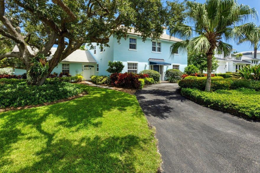 In the sought-after Seagate neighborhood on a corner lot close to the ocean in Delray Beach, this chic 1970s residence is beautifully updated and maintained. Details include a decorative fireplace, plantation shutters, luxe flooring, and handsome built-ins. The fenced backyard presents as a tropical oasis with an awning-covered loggia overlooking the pool with water features and overflow spa.