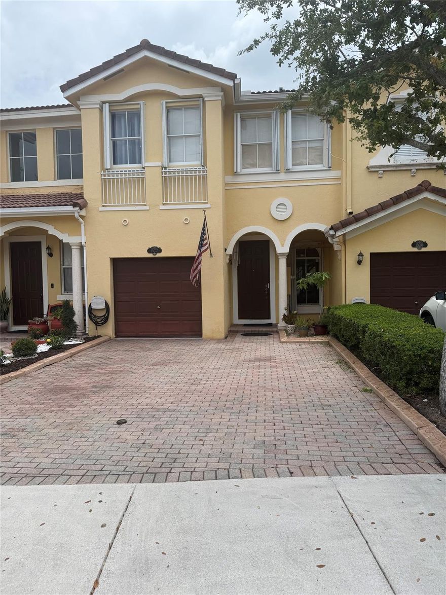Charming Townhouse offering 4 spacious bedrooms, 2.5 bathrooms and 1899 sq ft of comfortable living space. The home features a beautifully remodeled kitchen with sleek stainless steel appliances. The main level boasts tile
flooring throughout the living, dining, family and laundry rooms. Upstairs you'll find a mix of laminate and carpeted flooring. Enjoy the outdoors with the back patio, plus a 1-car garage for convenience. Nestle in a peaceful community.  The  tenants have access to the clubhouse, playgrounds, gym, tennis courts, basketball courts and two pools. Just minutes from the Dolphin Mall, Florida Turnpike and Palmetto Expressway.