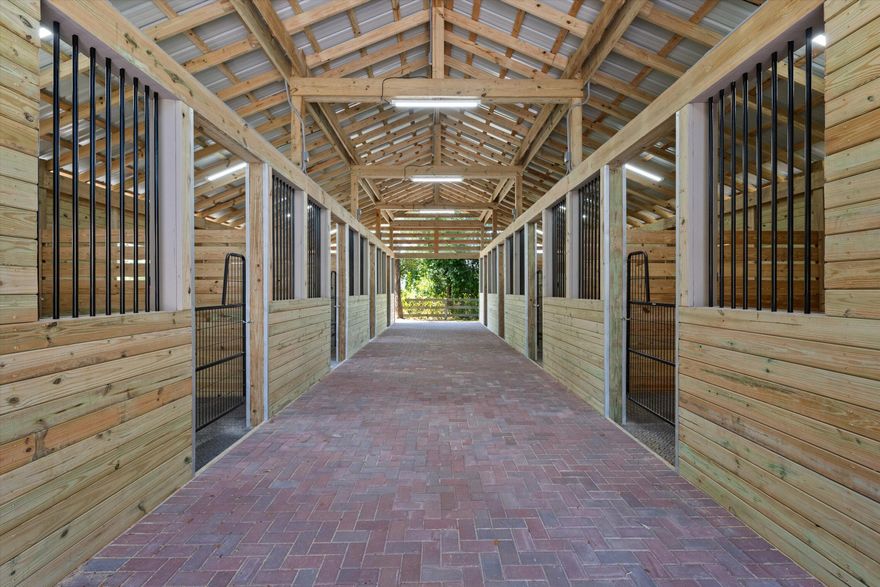 Brand new 8 stall barn just finished in 2026! Exceptional equestrian facility available for rent in Loxahatchee Groves with up to 13 stalls including 8 in the brand new barn. Each stall measures 12x12, and the new barn is fully equipped with its own tack room, feed room, and wash stalls. The property features a round pen, laser graded sand fully irrigated ring, five paddocks, and an all weather jumping field, providing everything needed. Well-maintained and thoughtfully designed, this private farm offers a peaceful setting just minutes from the horse show. Stalls may be rented together or individually. Stalls are $1,000 per month during season. $750 per stall per month annually or off season. Also a 3/2 apartment available for $4,950/ month during season or $3,000 per month annually.