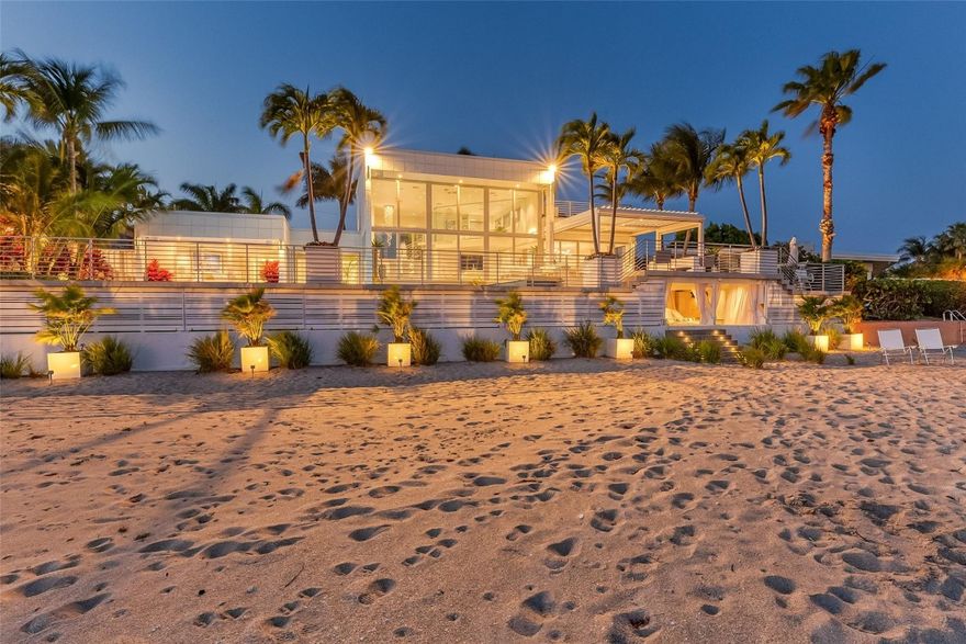 ONCE IN A LIFETIME OPPORTUNITY TO POSSESS ONE OF ONLY 10 EXCLUSIVE ESTATES ALONG THE PORT EVERGLADES INLET W/ YOUR OWN PRIVATE BEACH!!  MAGNIFICENT OCEAN & INTRACOASTAL VIEWS & AN ENDLESS PARADE OF BOATS, CRUISE SHIPS, & MARINE LIFE NEVER CEASE TO AMAZE!! ULTRA-LUXURY DESIGN & FINISHES ONCE INSIDE THE 9' CONCRETE PERIMETER WALL & GATES!! THE MASSIVE POOL & SPA, PRIVATE SUBTERRANEAN BEACH CABANA, LOUVERED PERGOLA PATIO, & ROOFTOP LOUNGE AREA ARE JUST A FEW OF THE NUMEROUS RESORT AMENITIES!! THE ENTIRE WATERFRONT SIDE OF THE HOME IS CLAD IN HUGE SHEETS OF SECURE IMPACT GLASS!! THE FURNISHED INTERIOR IS APPOINTED IN TOP QUALITY MATERIALS & SHOWS LIKE A MODEL!! BREATHTAKING HOME OFFICE, PRIVATE THEATRE W/ BAR, & ONE-OF-A-KIND MASTER SUITE ADD TO THE LONG LIST OF INCREDIBLE FEATURES! MUST SEE!!