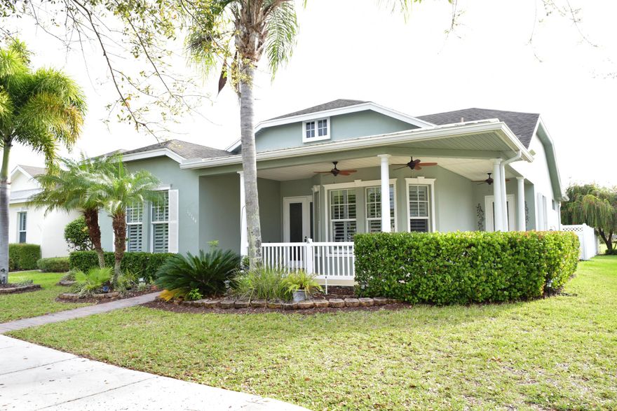 BEAUTIFUL UNFURNISHED 3/2/2 IN DESIRABLE BEDFORD PARK, TRADITION! OVERSIZED CORNER LOT.  ENJOY THE WRAP AROUND PORCH.  UPGRADED KITCHEN, GAS COOKING, GRANITE COUNTERS THROUGHOUT. MOSTLY TILE FLOORS WITH WOOD LAMINATE IN THE MASTER BEDROOM.  PLANTATION SHUTTERS, BEVELED HIGH IMPACT GLASS ENTRY DOORS. COZY COVERED WALKWAY TO DETACHED GARAGE,   LARGE FENCED YARD WITH SPA, OUTDOOR SHOWER AND KOI POND WITH WATERFALL.  WALK TO TOWN SQUARE. RENT INCLUDES LAWNCARE, SPA CARE, BASIC CABLE & INTERNET, COMMUNITY CLUBHOUSE WITH HEATED POOL!