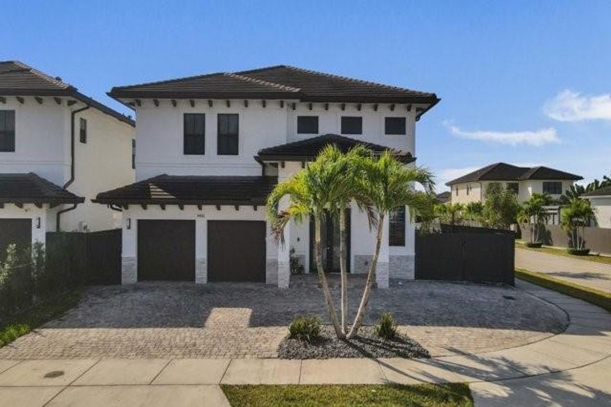 Welcome Home! Stunning 5 Bedroom 4 Bath Modern Newer Construction Pool Home. Interior Features Include Spacious Floor Plan, Newer Construction 2021, Upgraded Kitchen With Wood Cabinets, Quartz Countertops, Stainless Steel Appliances, Large Center Island. Primary Bedroom With Large Sitting Area, Walk In Closets, Primary Bath With Dual Sinks and Spacious Shower. 2 Bedrooms With En Suite Bathrooms. Exterior Features Include Private Corner Lot, Custom Pool and Spa, Fenced In Backyard, Impact Windows And Sliders, Summer Kitchen With Outdoor Seating and Built In Grills, Exterior Lighting, Turf. No HOA.