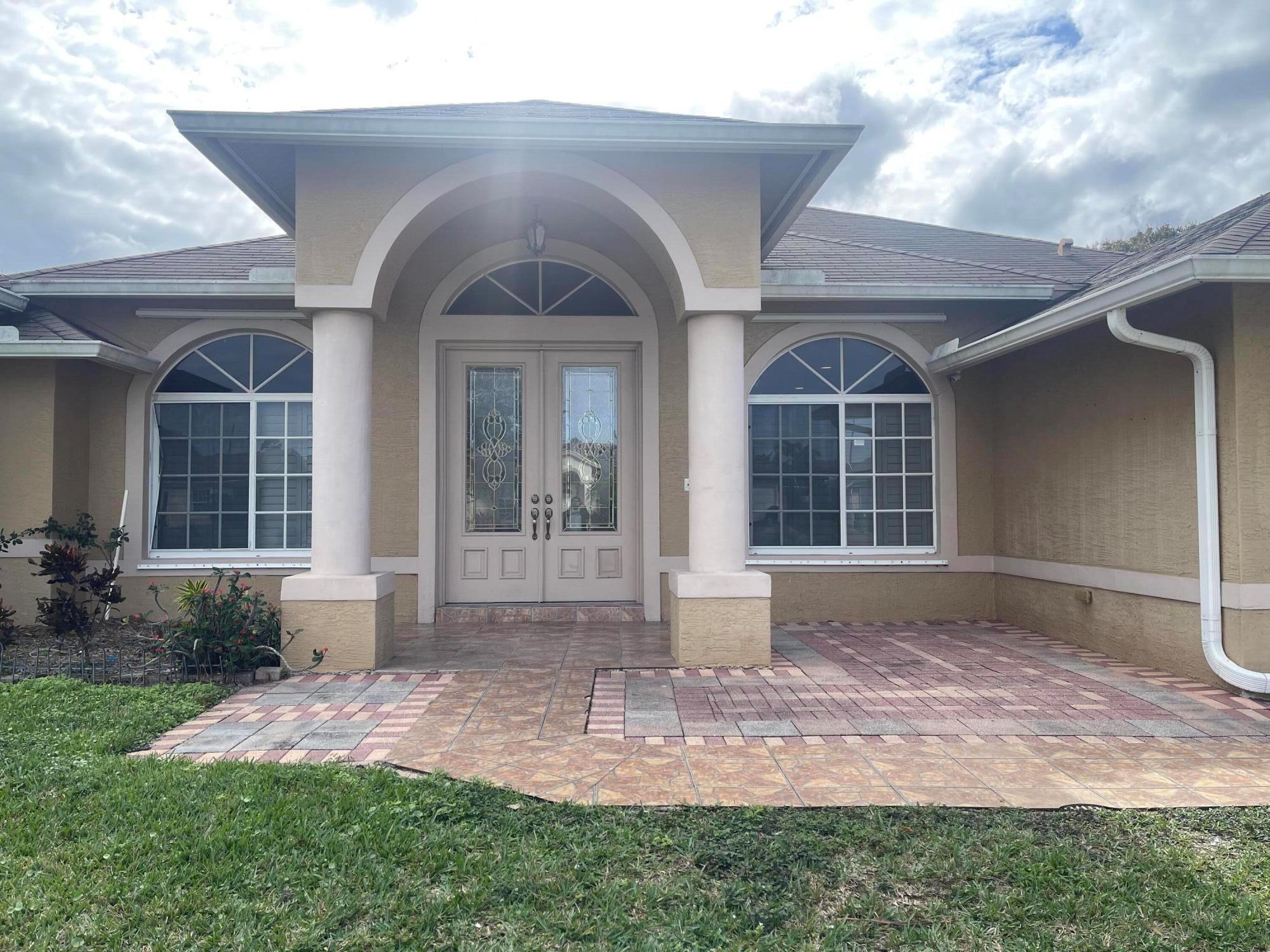 Very spacious and lovely 3/2/2 in the Gatlin area. 2280 sq ft u/a with a private den which can be used. as an office. Brand new washer & dryer. Separate living & family rooms. Formal dining & breakfast nook. Large primary BR with sitting/reading nook, tray ceilings with 2 spacious closets with mirrored doors. Primary bath comes with his & hers sinks, tiled shower & Roman tub. Large Florida room leads to a fenced yard with mature mango & avocado trees. No pets please. All measurements are approximate. Tenant is responsible for lawncare.