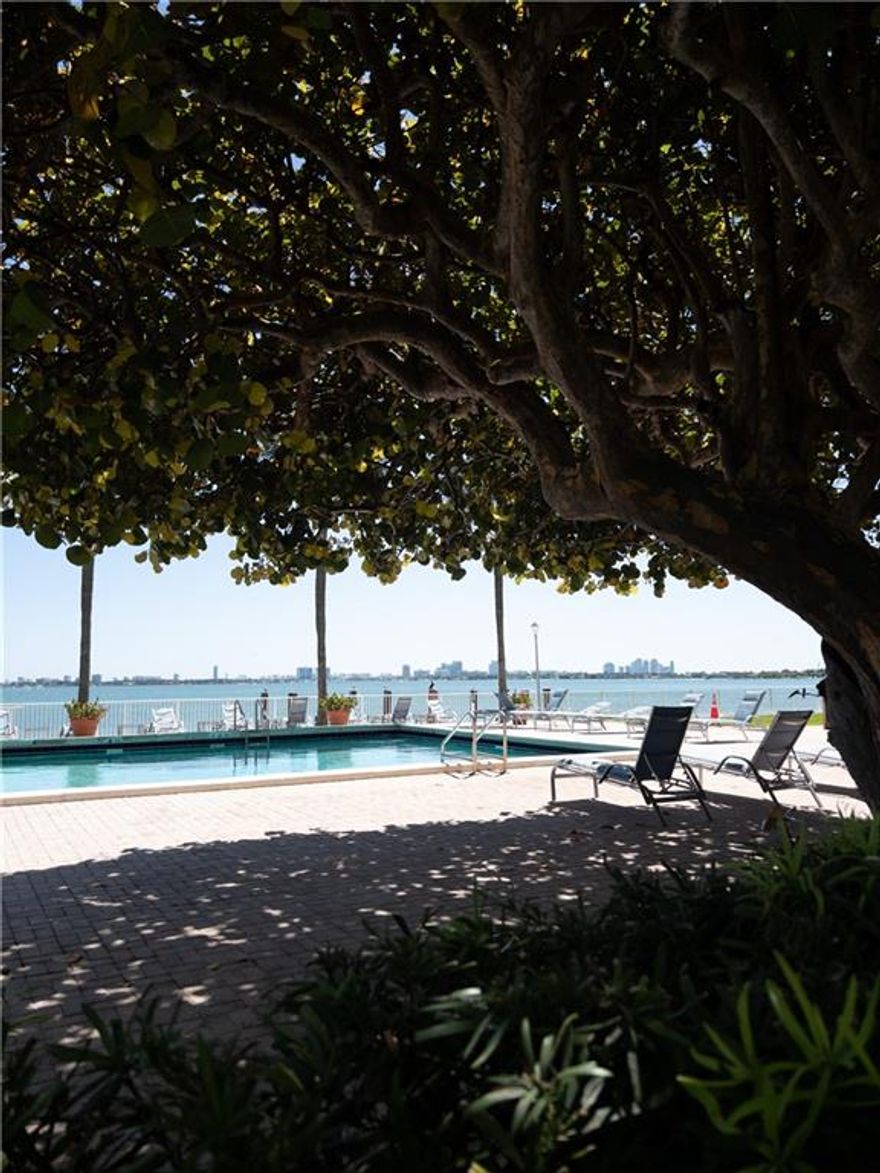 Excellent unit for Investor in Bay Park Towers. Renovated &  very spacious apartment  (822 sqft): One bedroom with a walk-in closet and a bathroom;  two additional spacious closets and balcony with beautiful view of the bay. The kitchen  equipped with new appliances and marble top and ceramic floors. One assigned parking and laundry room on each floor. Rent includes basic cable, cold & hot water,  A/C partial.Enjoy recently renovated common areas, including a  lobby w/24-hour security, an fitness center, a bayside pool, BBQ areas, cabana, tennis courts, dog walk trail, valet parking...  Very good ubication near Midtown & Design District just a few blocks away; minutes to Miami Beach, Downtown, Brickell and central Miami