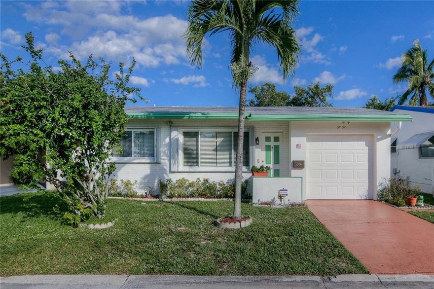 BEST HOUSE IN PARADISE! IMMACULATE, UPDATED KITCHEN with granite and stainless, updated bath, enclosed Florida room,  tile floors, NEW carpet in bedrooms, BEAUTIFUL WASHER DRYER, ELECTRIC, A/C, ACCORDION HURRICANE SHUTTERS, newer roof, one-car garage, sensible layout..COME, SEE, OFFER!!!