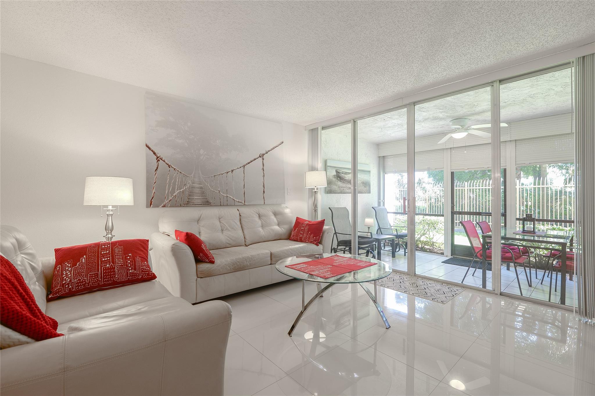 ABSOLUTELY STUNNING! COMPLETELY RENOVATED & TURNKEY FURNISHED 2/2! LARGE PORCELAIN TILES! KITCHEN BOASTS GRANITE COUNTERS AND STAINLESS STEEL APPLIANCES!! PRIVATE GARDEN VIEW! BOTH BATHROOMS COMPLETELY HAVE BEEN REMODELED WITH TASTE. WASHER/DRYER IN UNIT! FIRE SPRINKLERS! ENJOY THE GAZEBO BY THE HEATED POOL OR BBQ YOUR DINER WHILE ENJOYING THE POOL! INCLUDED IN MAINT IS WATER, HBO TV CABLE AND INTERNET, BLDG INSURANCE, PEST CONTROL, TENNIS CORTS & PICKEL BALL, EXERCISE MACHINES, BILLIARDS AND LIBRARY. 24 HR MANNED GATEHOUSE!ASSOCIATION SAYS: 55+ , 710 CREDIT SCORE, $45k YEARLY INCOME,, 6 MOS MAINTENANCE IN ESCROW, 20% DEPOSIT WITH OFFER. IF FINANCING MUST BE 25% DOWN.