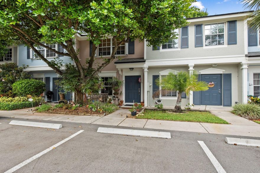 Step into this spacious and well-maintained 2-bedroom, 1.5-bath townhouse, located in a secure, gated community, conveniently situated between 3 major expressways. This home features hurricane impact windows and accordion shutters for peace of mind, along with a freshly painted exterior and a new roof (2022). 
Upstairs, you’ll find a handcrafted staircase railing, two generously sized bedrooms, and a beautifully renovated full bathroom. The home is finished with tile and laminate flooring throughout. Relax on the screened-in porch surrounded by a lush backyard garden.
Fiesta is a pet-friendly community with a sparkling pool and plenty of guest parking. Rentals are permitted after one year of ownership, making this a great option for both homeowners and future investors.