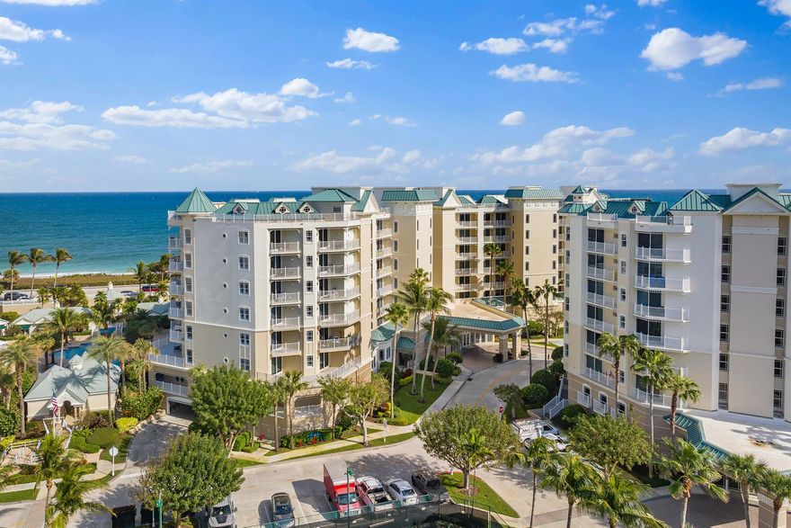 Breathtaking Oceanfront Views in Prime Jupiter Location. Experience soothing, ever-changing ocean views from  all living areas in this stunning 3-bedroom condo in the heart of Jupiter, Florida. - Positioned along the iconic A1A, this residence offers unmatched proximity to pristine beaches, scenic running trails, and all the reasons why Jupiter is one of Florida's most coveted coastal towns. -The open-concept floor plan is perfect for modern living, creating a seamless flow between living, dining, and kitchen spaces. Large Impact Sliders and Windows invite the ocean breeze and natural light into every corner of this home, making it feel like a true sanctuary. - With its prime location, you're just minutes from world-class dining, shopping, entertainment, and cultural experiences.