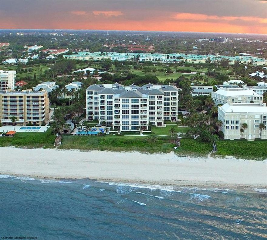 Go beyond your expectations as you arrive at 4001 North Ocean Blvd, Gulf Stream's newest oceanfront building. Sited on the penthouse level of this iconic building the creative architecture of this oceanfront penthouse sets a new standard of luxury living offering a spacious 4,898 square feet.  Fresh and clean in design, the residence offers bright, airy and unrivaled panoramic views of the ocean. Providing an atmosphere of style and comfort are three perfectly appointed guest suites, and a sumptuous master bedroom featuring floor to ceiling windows with expansive ocean views. The luxurious master bath with sunset balcony is set with the finest of natural stone is a blend of fine craftsmanship and elegance. This one of kind penthouse features grand living spaces, three balconies and a gourmet kitchen with ocean views from every angle.. Designed with a chic palette of natural hues with marble and wood floors throughout adds a level of ambience that is both sophisticated and inviting. In addition, are three indoor parking spaces, extra storage and a variety of amenities. 4001 North Ocean is the epitome of "Life Well-Lived" and is ready for you to enjoy its shimmering ocean views.