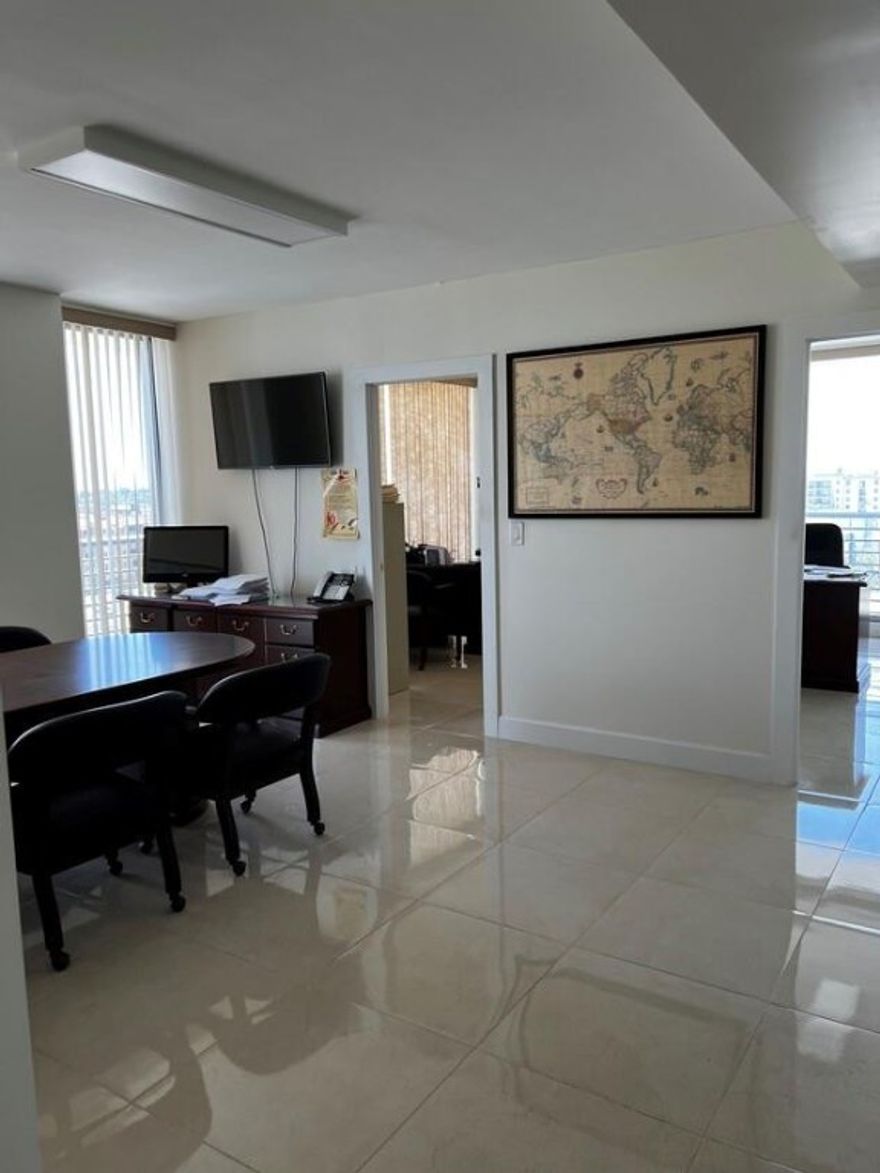 Gorgeous Office Codo for sale with Breath taking Views of Miami and the Beach as well.  Bew Balconies and Rails. 40 Year Certified Building with new flooring throughout the building.  New 5th floor Deck, Building has new Stucco and Paint.