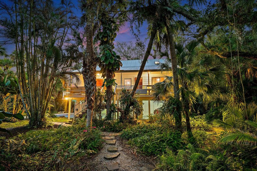 Welcome to 4844 River Pl, a delightful single-family home stilt home nestled in the serene River Place neighborhood. This charming 3-bedroom, 2-bathroom (plus bonus room) home offers 1,593 square feet of thoughtfully designed living space, perfect for relaxation and entertaining.

Step inside and be greeted by a warm and inviting living area, featuring an wood burning fireplace that adds ambiance and charm. The eat-in kitchen provides a cozy space for casual meals, while the additional outdoor living space offers additional space to entertain. Here, you will enjoy luscious canopy views from every room in the home, making you feel like you are living in a luxury treehouse.

The outdoor spaces are truly a private retreat. Just a short walk, through the incredible Florida landscape, you will come to your newly constructed raised Tiki Hut. The tiki is a true retreat, and the perfect place to entertain or to reset after a long day. Enjoy the private yard, perfect for gardening or simply unwinding amidst lush greenery on a stroll through the natural walking paths. Entertain guests on the expansive deck while cooking in the barbecue area, or relax on the patio or porch under the soft glow of outdoor lighting. The private screened patio is an ideal spot for morning coffee or evening relaxation in the built in hot tub.



With its versatile layout, plentiful outdoor entertaining space, and inviting ambiance, 4844 River Pl is a place to make cherished memories.



Make this home yours and start experiencing the peaceful lifestyle this special property offers. Schedule a private showing today!