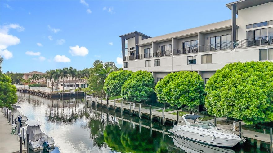 Rare 4-story marina-front townhome with ocean access — BRING THE BOAT! Discover luxury coastal living in this modern updated residence located in a safe, gated community just 1.5 miles from the beach. This stunning townhome features high-end finishes throughout, impact windows and doors, brand-new flooring, new ambient lighting, PRIVATE ELEVATOR, and 3 spacious balconies offering beautiful water views and outdoor living. Primary suite boasts an expansive spa-style wet-room bathroom with a soaking tub inside the oversized walk-in shower, creating a true retreat. East-facing with some of the best canal and waterway views in the entire complex. A unique opportunity to own a contemporary waterfront home in one of the area’s most desirable, quiet communities.