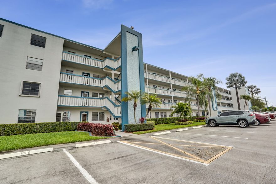 Rarely available first floor corner unit. Newer Cabinets with Granite counter tops. Main living area and second bedroom feature ceramic tile and wood tone laminate flooring. The amenities include basic cable tv, internet and wifi. Resort style living featuring fitness center, live shows, movies buses, bingo, card and game rooms, trips, tennis, pickleball, water aerobics, Friday night Dances and more. Every  section has thier own pool plus indoor and outdoor pools at the club house  Close to shopping and restaurants. Don't forget to check out the clubhouse