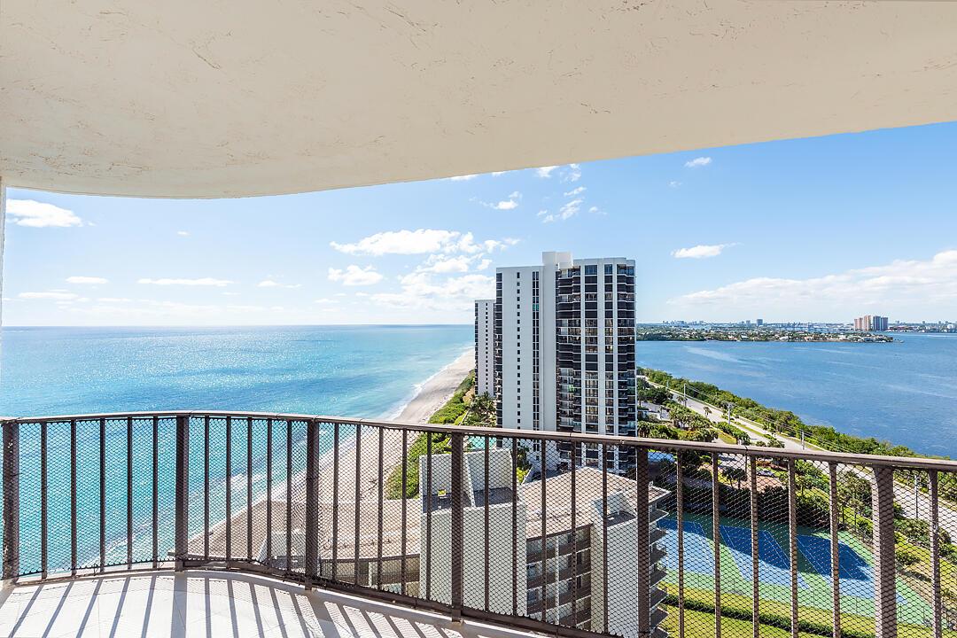Beautifully renovated corner unit in the Connemara Singer Island, just minutes from Palm Beach Gardens and Jupiter. This fully furnished turnkey condo boasts gorgeous panoramic views of both Ocean and Intracoastal and features direct private beach access.