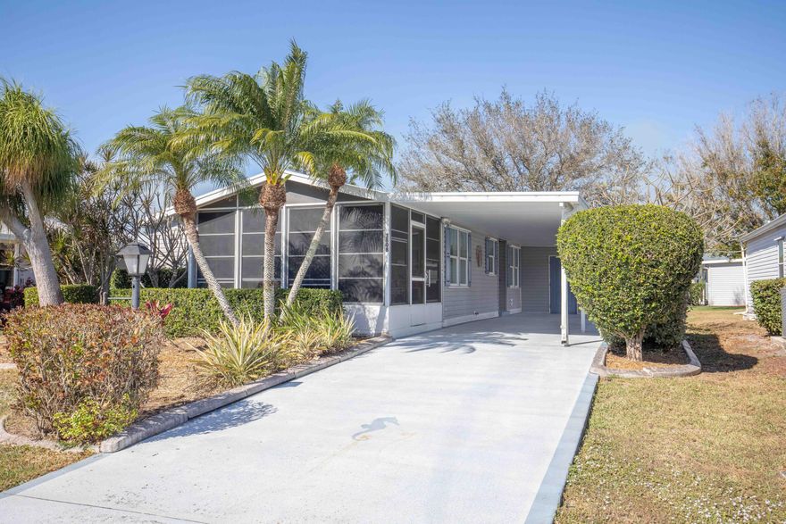 PRICED TO SELL - THIS HOME WILL NOT DISAPPOINT!  If you're looking for a beautifully updated, turnkey home with style, comfort, and convenience, this one checks all the boxes! This home features a thoughtfully designed split floor plan for comfort and privacy, with 2 bedrooms plus a versatile den that can easily serve as a third bedroom, office, or entertaining space. The fully custom kitchen is beautifully upgraded with soft-close cabinets and drawers, elegant quartz countertops, under and upper cabinet lighting, and a double oven for added convenience.  Major updates provide peace of mind, including a new roof and skylights in 2019, a new hot water heater in 2019, and an A/C system from 2016 with a recently replaced fan motor. Hurricane shutters are included, and even comes with a BBQ grill. HOA covers trash, sewer, cable TV, internet service, and fantastic park amenities. Call today to schedule a showing! Owners put in a new sprinkler control module in January. Land leased property. Benefits of a land lease - lower purchase prices and lower taxes. Perfect for retirees.