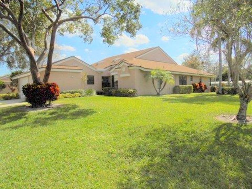 Popular Regal Model, 1654 ac sq ft, end villa, with 1 car Garage, with lots of windows, showcasing outstanding premium Corner Lot, overlooking Community Pool, where land is grand! Walk to Club and Pool. This is a true 3 bedroom, boasting a unique floor plan, one of a kind, featuring French Doors leading to the Florida Room, and bonus of two Skylights for natural light! Remodeled Kitchen with Granite and newer Cherry Cabinetry, AC and Water Heater were replaced about 6 years ago, full size Washer and Dryer, not in Garage. This home is lightly used by the original Homeowners and in truly move in condition. Pride of ownership.Whisper Walk showcases 300 acres, all villas, with 11 lakes and lush greenery abounds, like living in the Country. Club, pool, and tennis, with an ideal location. Hurry!