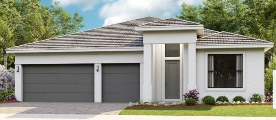 Move-in-Ready!Discover luxury living at PGA Village Verano, with resort-style amenities: private Pickleball Center with 27 courts, fitness facilities, indoor and outdoor pools, tennis, bocce, and basketball courts. Includes access to PGA Golf Club for its members, plus billiards, library, kitchen, and a full-time Lifestyle Director. This brand-new Paige is a 3/3 with study. Features under kitchen cabinet lighting, quartz countertops, 30" designer wall mount hood, and shower ILO tub in secondary bath. Photos of decorated model home are for reference only.