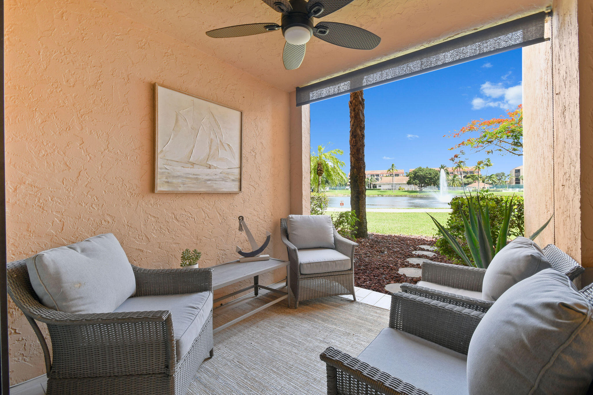 PICTURESQUE BACK PATIO WITH LAKE VIEW, WALKING PAT