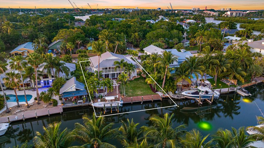 RSVP for open house! Beautiful Key West Style Home & Boaters Paradise ! Some Features Include 5 Huge Bedrooms, 3 1/2 Baths, Close To Inlet, East Of A1A, NO Fixed Bridges, On 90ft Wide Canal w/ DEEP Water, South Exposure, Open Floor Plan w/High Ceilings, Stunning Balcony w/ Vaulted Ceilings, Crown Molding, Stainless Steel Appliances w/ Gas Stove, Tankless Instant Hot Water Heater, A Rated Schools, NO HOA, Great For Entertaining, 42 X 10 Covered Patio Plus Gazebo, 58 Ft  Dock That Can Be Extended, 13,500 lb Boat Lift w/Water & Electric, City Water/Sewer & Great Size Lot w/Plenty Of Room For Pool. Located In The Heart Of ALL Jupiter Has To Offer!  Walk To Restaurants & Shopping!