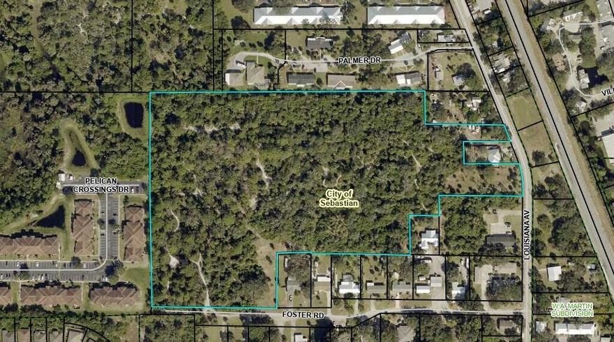 15.48 acres in the heart of Sebastian. Zoned multi-family.  Plans submitted to city of Sebastian for review.