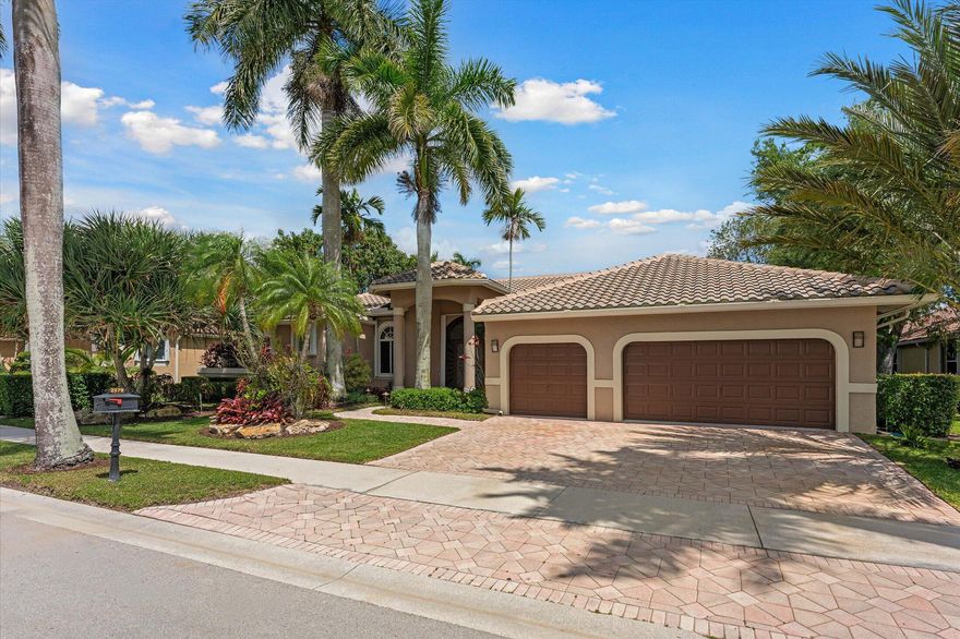 Gorgeous one-story home on a prime golf course lot in the prestigious Weston Hills Country Club, Mayfair subdivision, with breathtaking views of Fairway 11. This desirable triple-split floor plan features soaring ceilings and marble floors throughout the main living areas. The spacious open kitchen offers a center island, ample storage and stainless steel appliances. A wet bar adds the perfect touch for entertaining. The large primary suite includes custom walk-in closet shelving. Step outside to a private fenced backyard with a paver patio, ideal for relaxing or entertaining. Located in one of Weston's most desirable gated communities, just minutes from Weston Town Center, restaurants, shops, supermarkets & more. A-rated public schools. Experience the lifestyle Weston Hills has to offer!