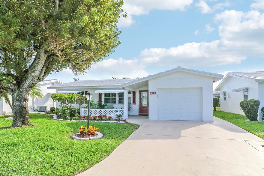 Welcome to this spacious 2-bedroom, 2-bath Edgewood model located in the desirable 55+ community of Palm Beach Leisureville in Boynton Beach.This well-maintained home offers 1,428 sq. ft. of comfortable living space,1-car garage, & the peace of mind of a NEW 2025 ROOF. Back patio perfect for relaxing & enjoying a barbecue. Crown Molding throughout. REC LEASE PAID! Residents of Palm Beach Leisureville enjoy an exceptional lifestyle with amenities, including 3 heated pools, fitness center, and an 18-hole golf course free for residents.The low HOA provides outstanding value, covering lawn care, exterior painting & roof cleaning.Move-in ready & perfectly located close to shopping, dining, entertainment, Palm Beach Airport, & the beach--this home is ideal for full-time or seasonal living!