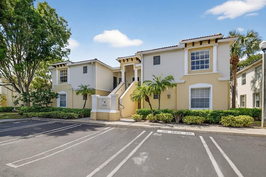 Welcome to this spacious 3-bedroom, 2-bath condo located in the highly sought-after Segovia Square at the Pines of Boca Barwood with elevator access. Offering over 1,600 sq ft of bright and open living space, this well-maintained home features tranquil canal views and a spacious split-bedroom layout with soaring ceilings.   The oversized kitchen features a breakfast nook, breakfast bar, pantry and tons of cabinets! Enjoy a large screened-in balcony, perfect for morning coffee or evening relaxation. The unit includes an in-unit washer/dryer, a private storage closet, and a newer A/C and water heater. Community amenities include a pool, tennis courts, fitness center, and plenty of guest parking. Located in a welcoming 55+ community, this condo is ideal for year-round living or a seasonal retreat.