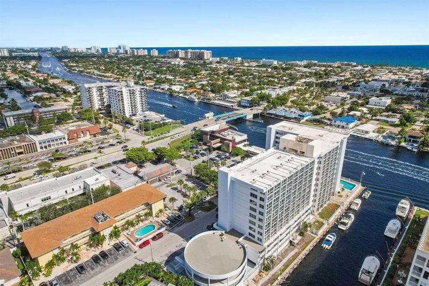 Tenant is out. Now easy to show! Large 2/2 southeast corner direct intracoastal condo with AMAZING direct intracoastal views. Located directly next to the beach access bridge into Lauderdale By The Sea. Brand new floors, ceilings with LED lights and kitchen. Updated bathroom vanity tops. Garage parking, small pets under 15 pounds are welcome. Amazing walkability to the beach in Lauderdale by The Sea and to three direct intracoastal restaurants. Hurry. This unit will not last at this value price.