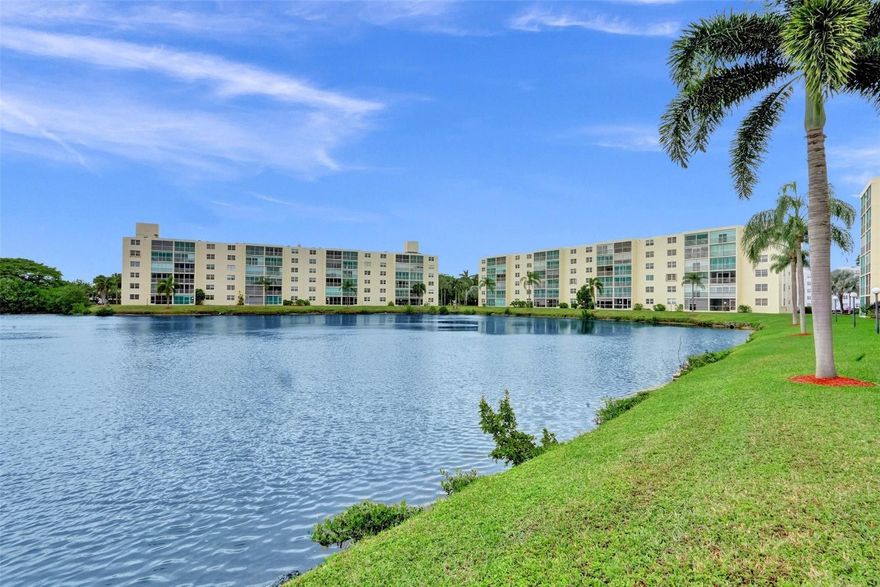 Wake up to breathtaking lake views from this spacious 2-bed, 2-bath condo in a highly sought-after 55+ community! Enjoy the serene water views from your screened-in balcony, the perfect spot to relax and unwind. This well-kept community offers fantastic amenities, with the building conveniently located right next to the pool and clubhouse. Just steps from the elevator, laundry, and storage, convenience is at your doorstep. Minutes from Hollywood Beach, Dania Pointe, top dining, shopping, and the Fort Lauderdale Airport. Investors, take note – it can be rented right away. Don’t miss out!