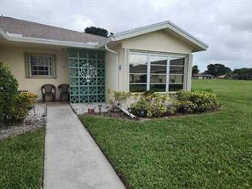 Beautiful Annual Villa 55+ for lease-2 Bedroom/2 Bath Furnished Rental-Opportunity to live in highly desired High Point of Delray West, Sect 1. Enjoy the peaceful living before you decide to buy!  Beautiful picture window views in this classy, yet comfortable, corner unit private villa with wide open large backyard and patio w/complete outdoor privacy. Inside includes an air-conditioned enclosed DEN/OFFICE/OR 3RD BEDROOM which suits the most fussy. Unit is turnkey ready! Just the place to live and enjoy Delray's bountiful shops, restaurants, and night life. Walk to the clubhouse to large heated pool, fitness center, pickleball/tennis courts. Fill out Rent spree application, credit score min 680. 1st and Security, lease renewable. 55 plus+ only