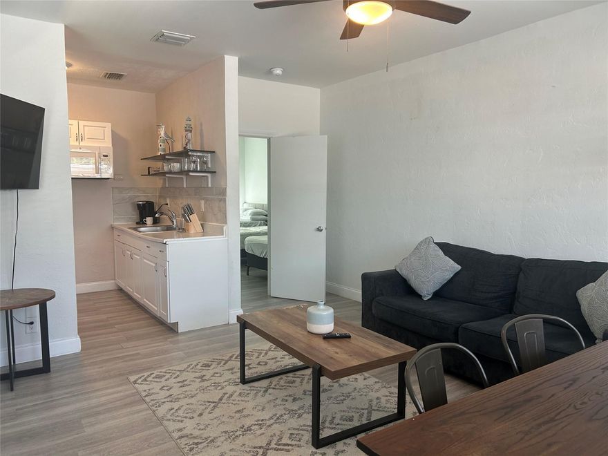 This charming 1-bedroom, 1-bathroom modern unit nestled in Victoria Park, Fort Lauderdale, FL offers the perfect blend of comfort and convenience. Boasting a serene ambiance, this cozy abode features a spacious bedroom, a well-appointed bathroom, and a thoughtfully designed living area. Located in the sought-after Victoria Park neighborhood, residents can enjoy easy access to vibrant shops, dining options, parks, and entertainment venues. Don't miss out on the opportunity to call this tranquil retreat home! The unit can be delivered completely equipped and furnished or unfurnished. Quick and easy approval process.