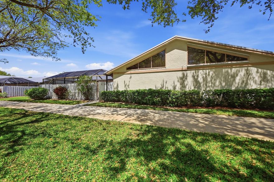 COMING SOON is this beautiful patio villa pool home in the much sought after Barrwood Community in the heart of Boynton Beach. Overlooking a large fenced-in and screen-enclosed private courtyard patio, this charming pool home is ideally located in a pet friendly community nestled among tree lined streets and a picturesque lake. Some of the recent home improvements include a new roof, A/C, water heater, & refrigerator all in 2022, a new dishwasher in 2023, and a new electrical panel, washer/dryer, stovetop oven, disposal, & upgraded ADT security system in 2024. Residents enjoy community amenities including a clubhouse, tennis, basketball, and swimming. Don't miss this opportunity to own the home you've been waiting for and come see why Barrwood is one of Boynton's most popular communities!