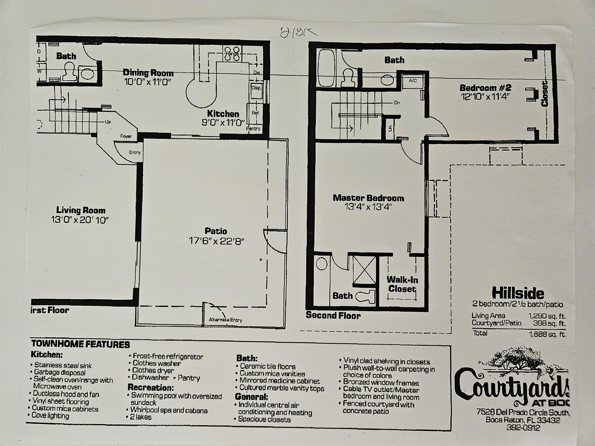 7521 Courtyard Run E, Boca Raton, FL, 33433/$370,000 2 7521 Courtyard Run E