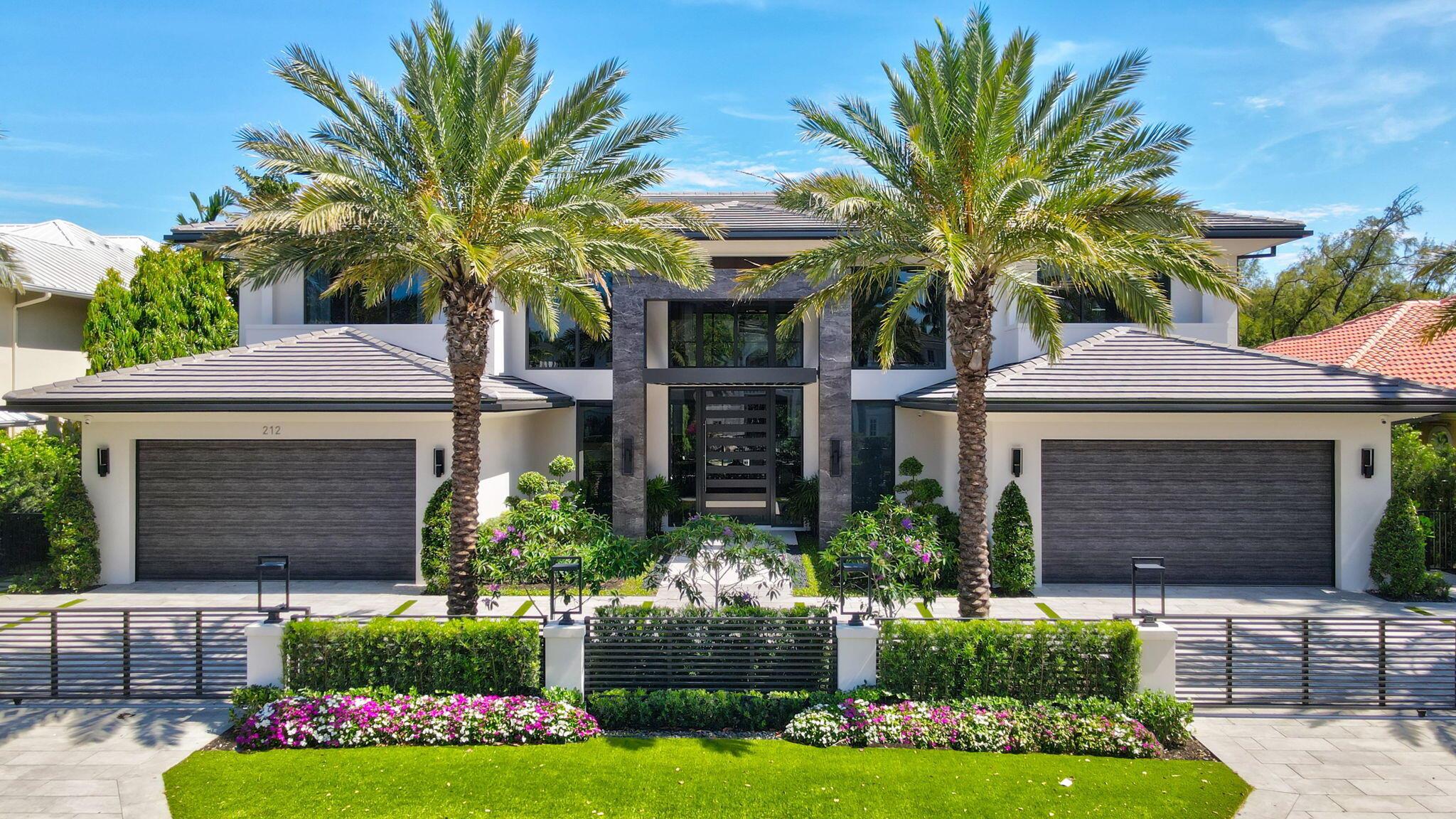 212 W Alexander Palm Rd| Brand new waterfront ultra-Luxury masterpiece sits on 100 ft of Royal Palm Waterway in Boca Raton's most prestigious community, Royal Palm Yacht & CC. Built by Albanese & Sons, Arch. by BE Designs, & Interiors by ZLMN Designs. This turnkey estate features 6 BD's 8.1 BA's, 9,306 Sq Ft. Interior & 13,185 Total Sq Ft. Enter into 2 story Lit Foyer,amazing Living Room w/ lavish private views of Capone Island. Private office, club room w/ bar & multiverse entertainment center. Lavish wine room, 2-way marble fireplace, formal dining, family Rm leads to dream chef's kitchen w/ luxury appliances, 4-car plus golf. 2nd Floor Primary Suite, Wellness Rm w/sauna & Steam Shower, Gym. Southern Exposure W/Infinity Edge Pool & Spa, Sunken Fire Pit, Control 4 smart House, Generator