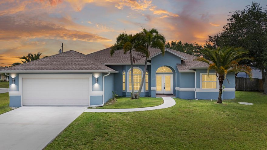Hidden gem tucked away on a quiet corner lot in the highly desirable Tradition area, with NO HOA! This beautifully updated 4 bedroom, 2 bath home offers the perfect blend of privacy, convenience, and comfort. Featuring a split floor plan, vaulted ceilings, and an abundance of natural light, the home feels bright and spacious throughout. Recent upgrades include a new roof and fresh paint. Enjoy the large fenced backyard with plenty of room for a pool, screened lanai, and no neighbor directly across the street for added privacy.  Conveniently located just 2 minutes to the I-95 Crosstown entrance/exit, perfect for commuters while still being close to Tradition's shopping, dining, and amenities.