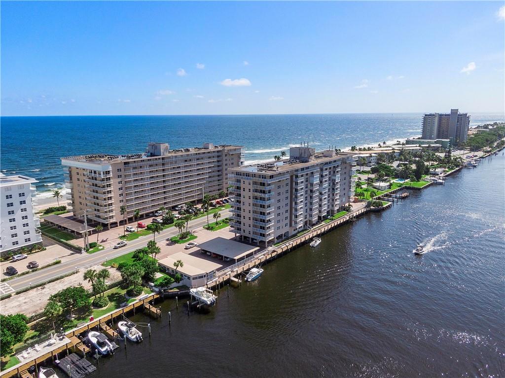 Spectacular Intercoastal Views from the moment you walk through the front door of this 3rd Flr unit of highly sought-after Hillsboro Le Baron @ Hillsboro Beach! This bright & spacious condo offers 1000+ sqft of living space & spacious balcony with 180 degrees of Intracoastal view! 2 BR (1 Bedroom is OPEN)/2BA condo in the heart of "Millionaire Mile!" is partially Furnished and ready for a new owner. This condo has it all, complete IMPACT Windows and DOORS, a large walk-in closet in the Mstr BR, and plenty of storage. This boutique building offers great amenities, incl. a wide beach, green area, a sec lobby, Fit Ctr, BBQ/Picnic areas, & heated oceanfront pool. Common Laundry on the floor. One of a Kind! South Hillsboro Mile is private w/ wide clean beaches & clear turquoise water!